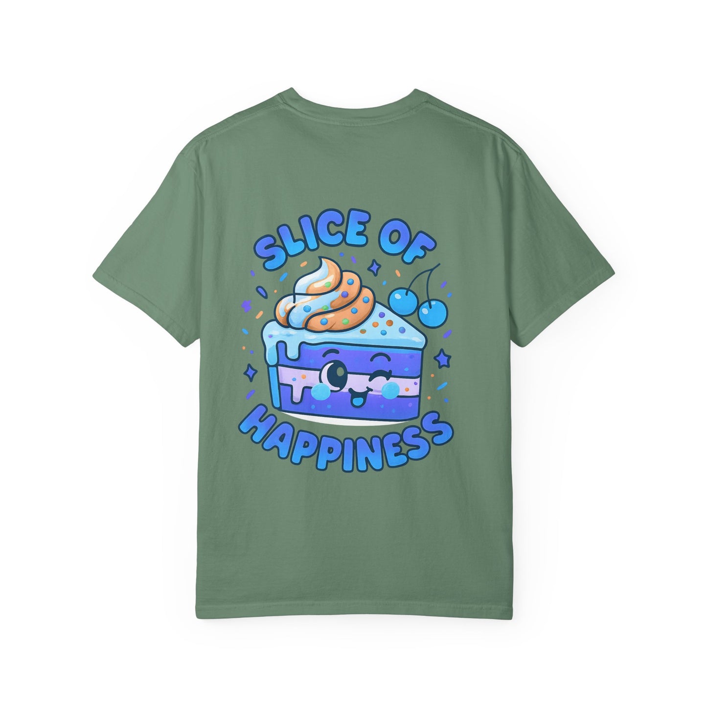 Colorful Slice of Happiness T-Shirt, Cute Dessert Tee, Unisex Graphic Tee, Sweet Gift for Foodies, Fun Casual Wear