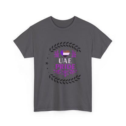UAE Pride Unisex Heavy Cotton Tee, Pride T-Shirt, Abu Dhabi Gift, National Day Apparel, LGBTQ+ Support Tee, Casual Wear