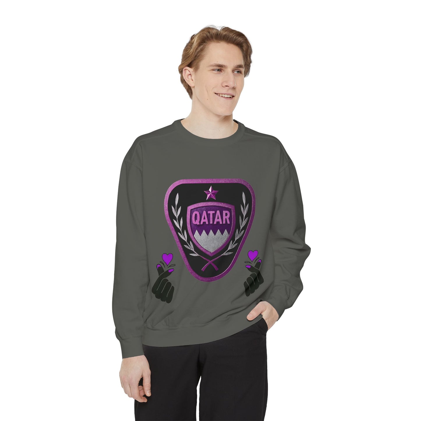 Qatar-Inspired Unisex Sweatshirt | Cozy Fashion for Sports Fans, Travel Lovers, Gift for Holidays, Casual Wear