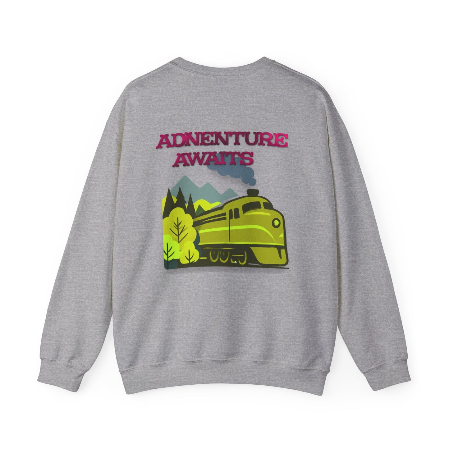 Vintage Train Adventure Sweatshirt - Cozy Travel Design