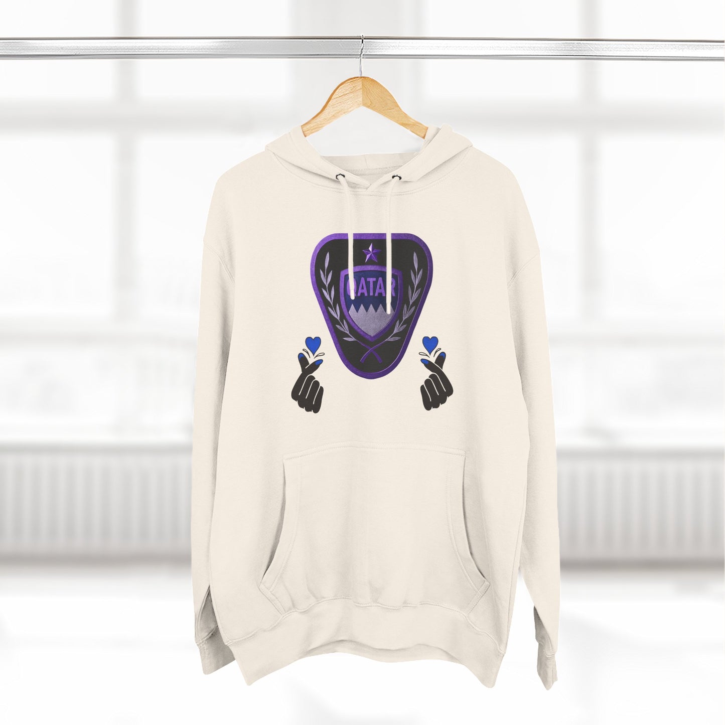 Fleece Hoodie - Qatar Love Design