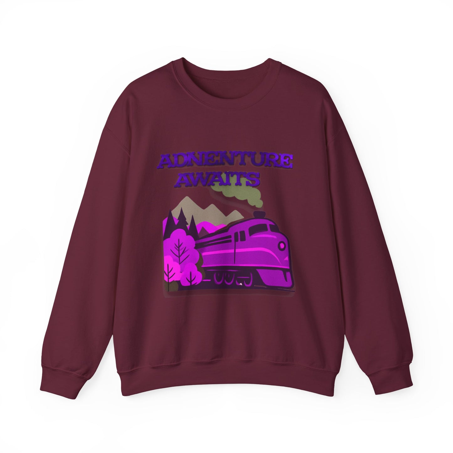 Vintage Train Adventure Sweatshirt - Cozy Travel Design