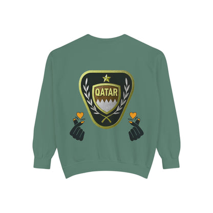 Qatar-Inspired Unisex Sweatshirt | Cozy Fashion for Sports Fans, Travel Lovers, Gift for Holidays, Casual Wear