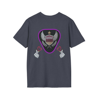 Qatar Pride Unisex Softstyle T-Shirt, Casual Wear, Sports Apparel, Gift for Fans, Travel Souvenir, Unique Design