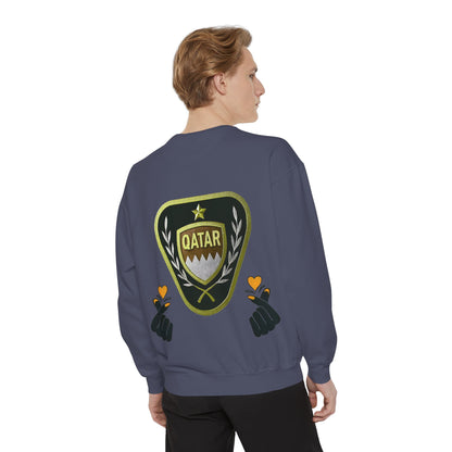 Qatar-Inspired Unisex Sweatshirt | Cozy Fashion for Sports Fans, Travel Lovers, Gift for Holidays, Casual Wear