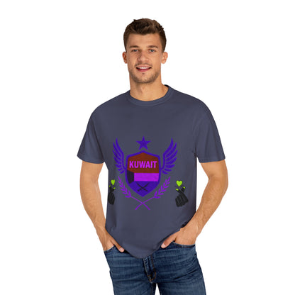 Kuwait Pride Unisex T-Shirt, Garment-Dyed Tee, LGBTQ+ Support Shirt, Casual Wear, Gift for Pride Month, Statement Fashion