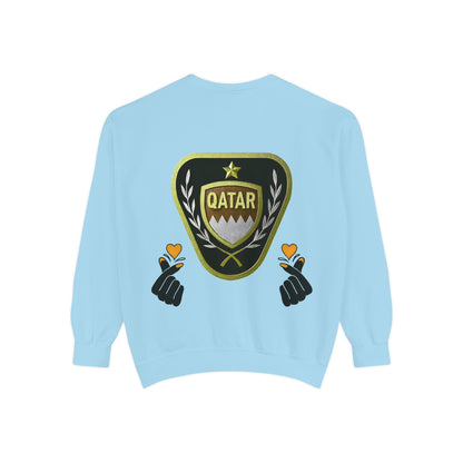 Qatar-Inspired Unisex Sweatshirt | Cozy Fashion for Sports Fans, Travel Lovers, Gift for Holidays, Casual Wear