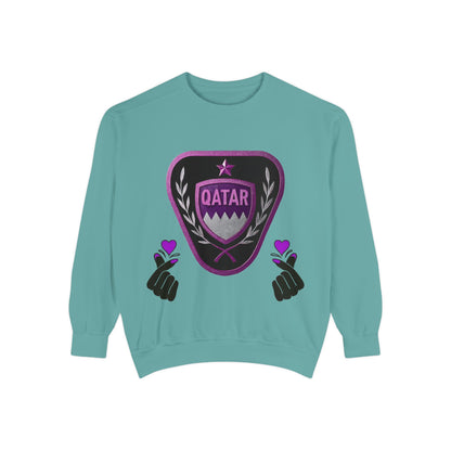 Qatar-Inspired Unisex Sweatshirt | Cozy Fashion for Sports Fans, Travel Lovers, Gift for Holidays, Casual Wear