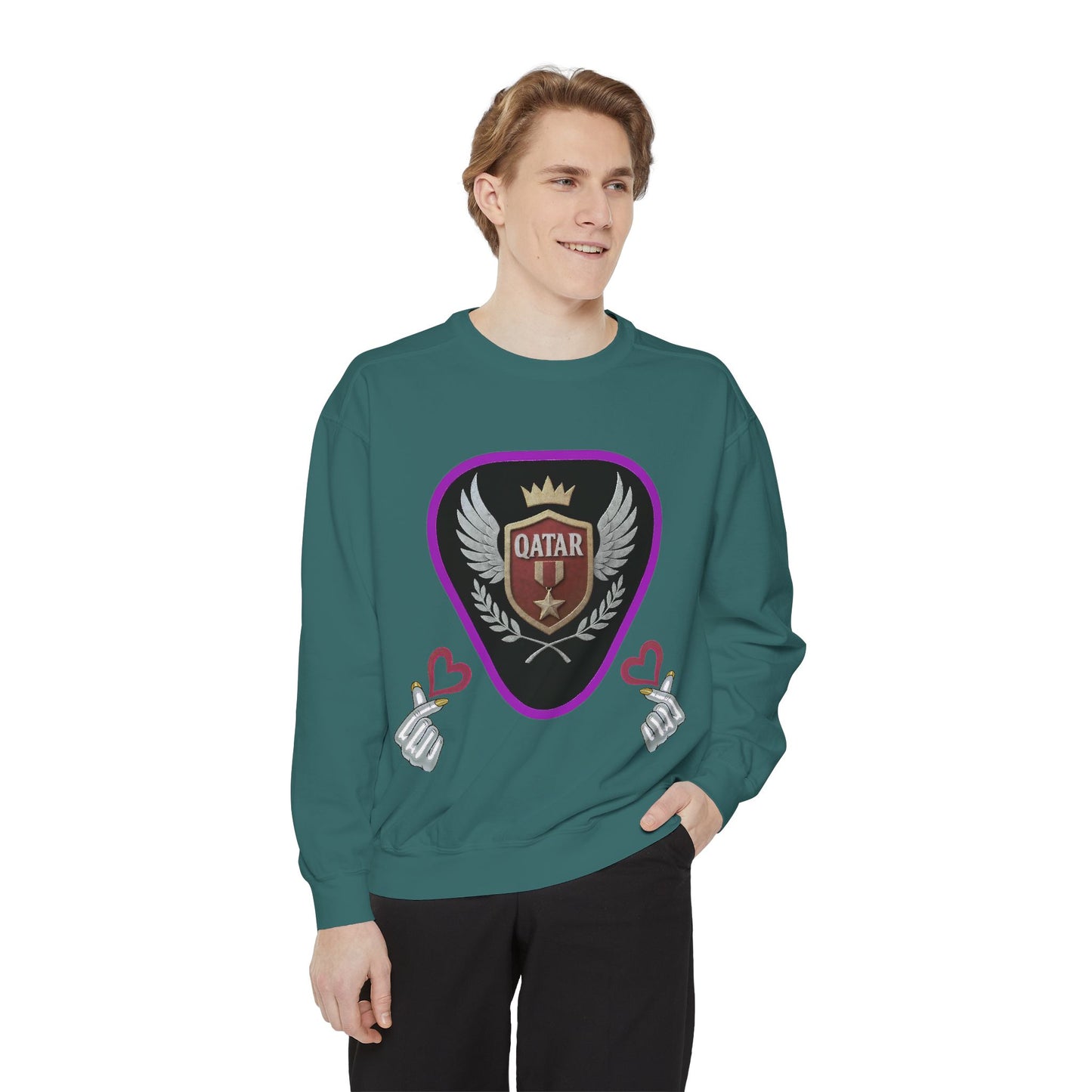 Qatar-Inspired Unisex Sweatshirt, Cozy Gift for Sports Fans, Stylish Casualwear, Travel Apparel, Souvenir from Qatar