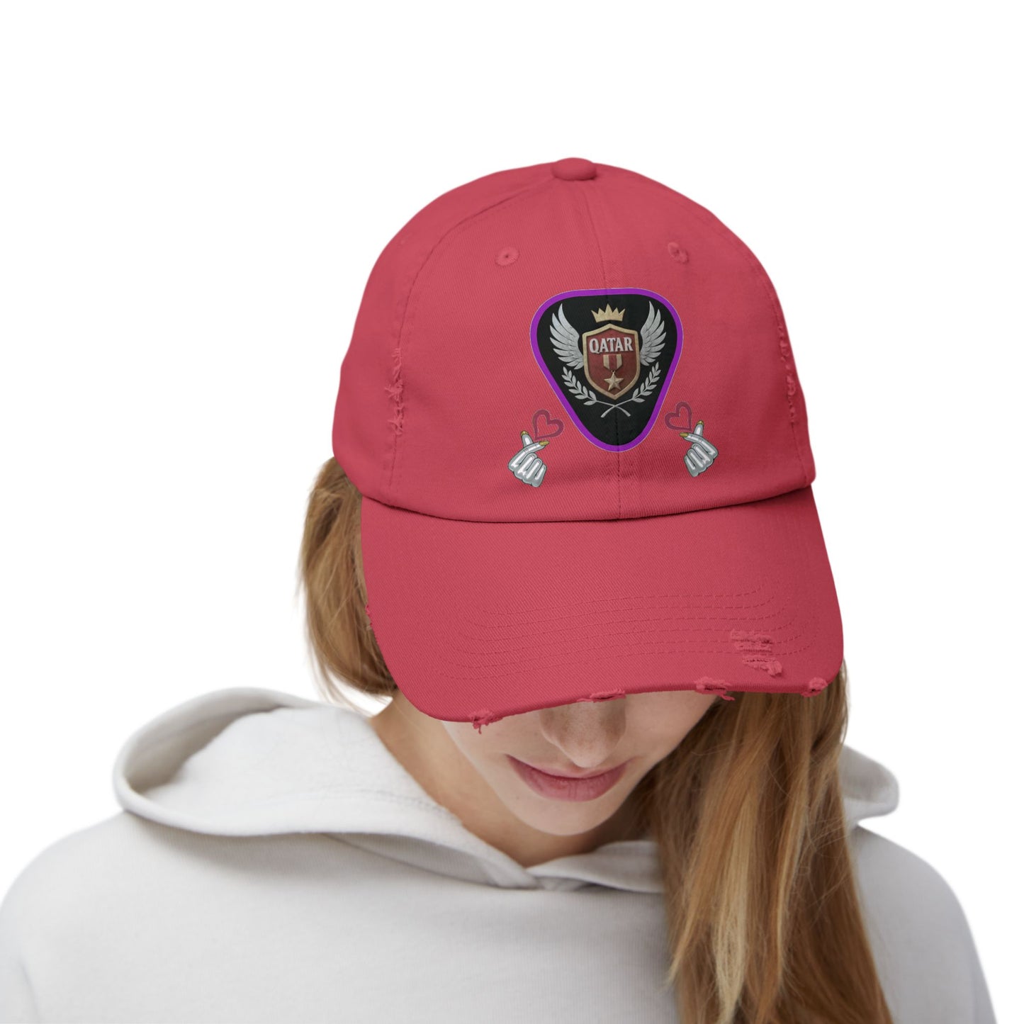 Cap Qatar Love - Unisex Distressed