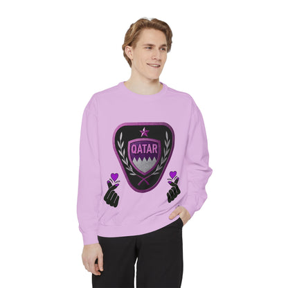 Qatar-Inspired Unisex Sweatshirt | Cozy Fashion for Sports Fans, Travel Lovers, Gift for Holidays, Casual Wear