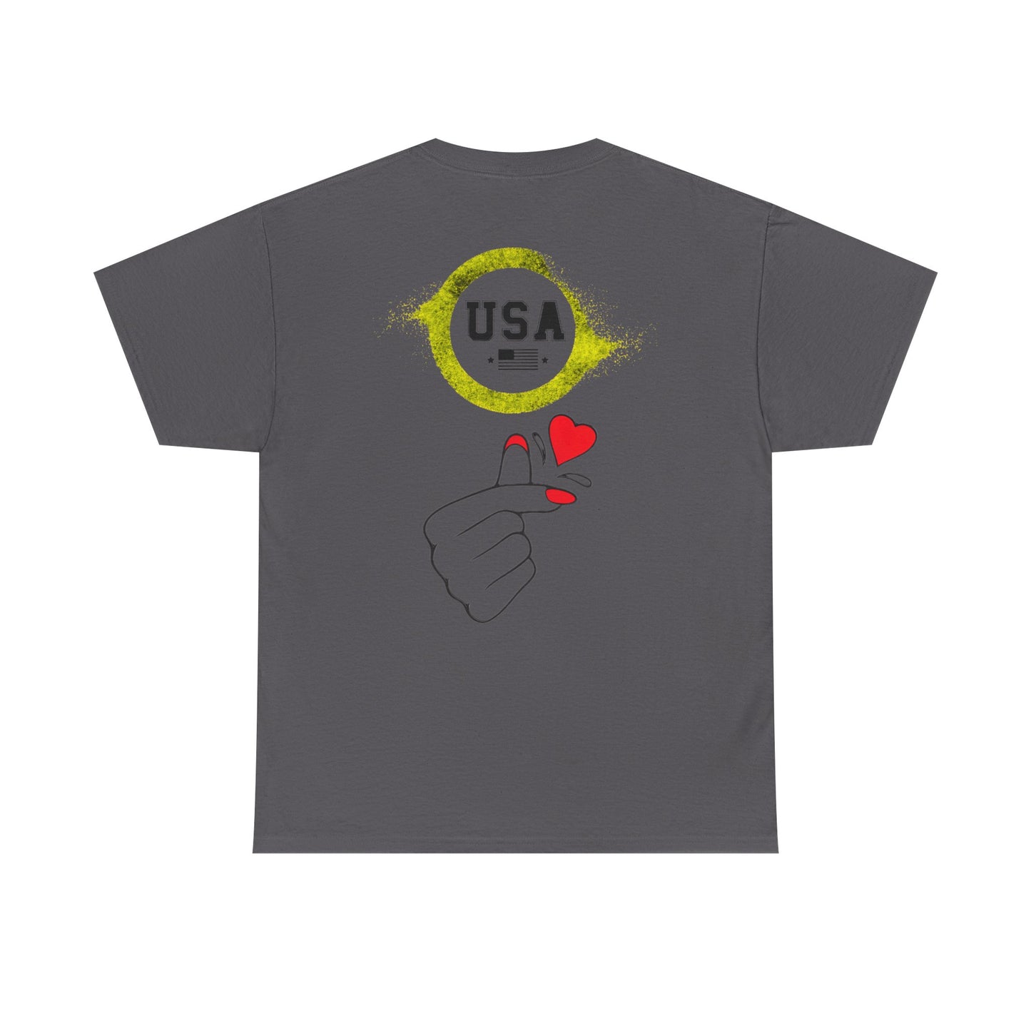 USA Love Graphic Tee, Unisex Cotton Shirt for Holidays, Gifts, Events, Patriotic Wear, Fun Fashion