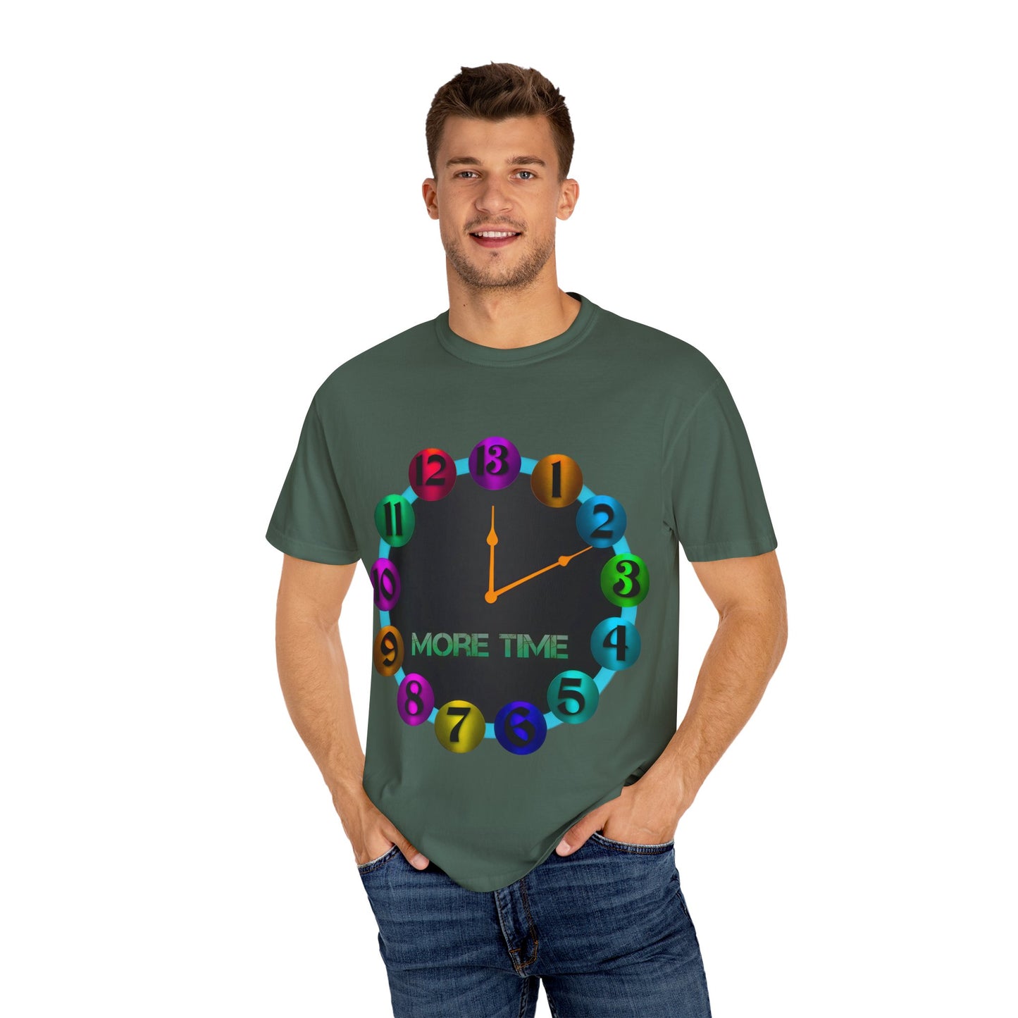 Garment-Dyed T-shirt - MORE TIME Graphic Tee