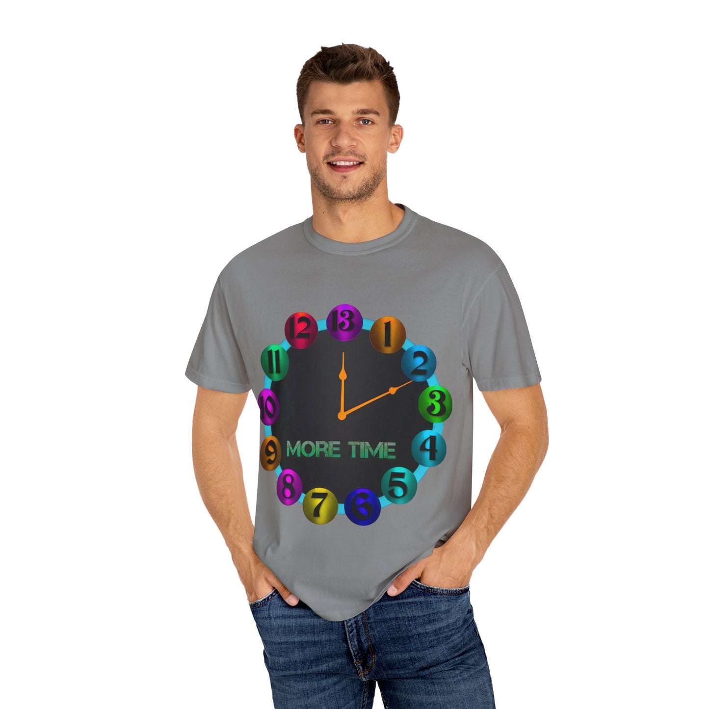 Garment-Dyed T-shirt - MORE TIME Graphic Tee