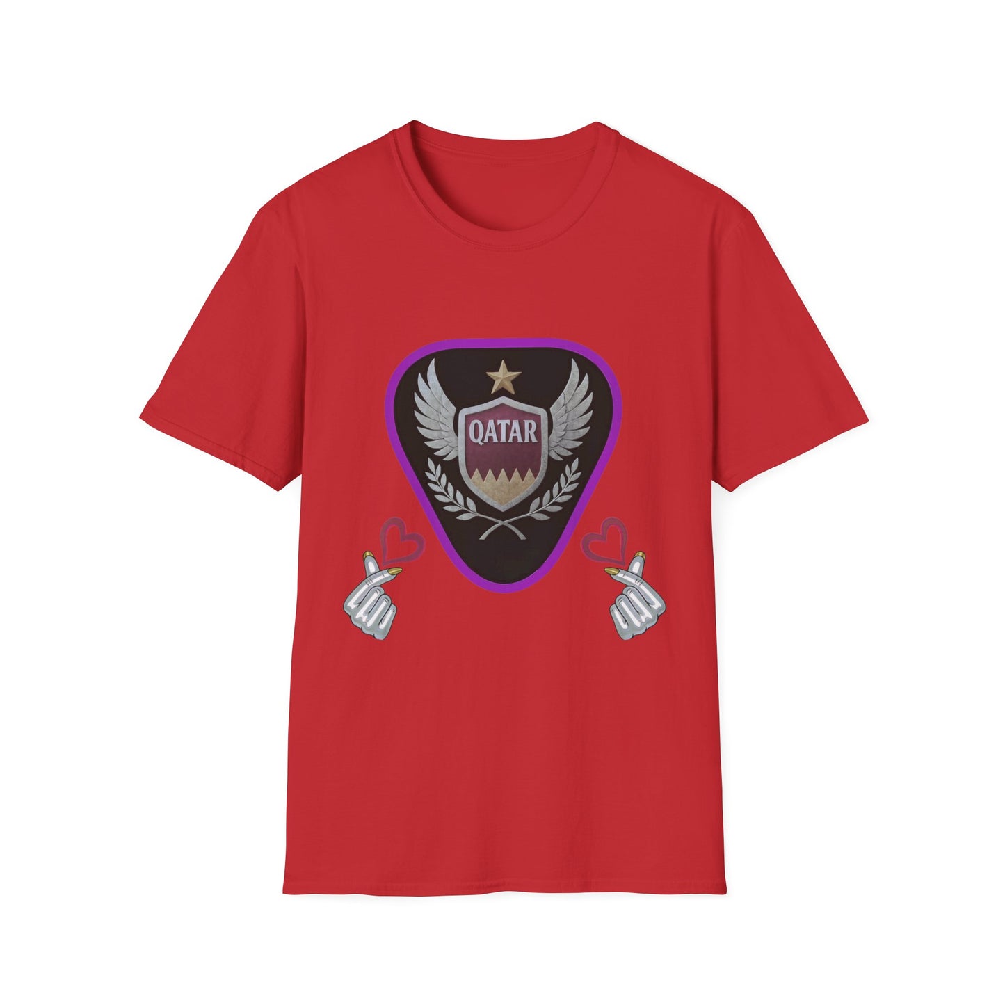 Qatar Pride Unisex Softstyle T-Shirt, Casual Wear, Sports Apparel, Gift for Fans, Travel Souvenir, Unique Design