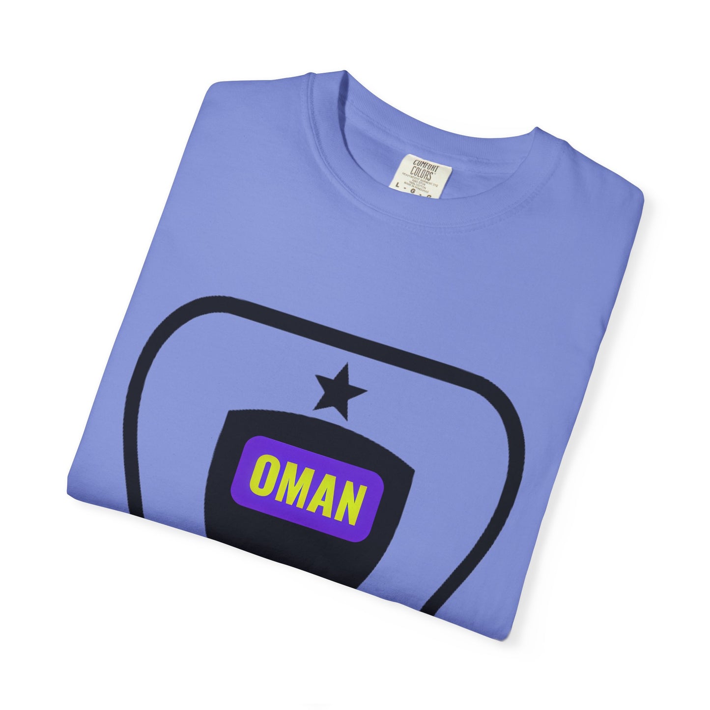 Oman Shield T-Shirt, Unisex Garment-Dyed Tee, Casual Wear, Travel Souvenir, Unique Gift, Everyday Comfort