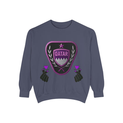 Qatar-Inspired Unisex Sweatshirt | Cozy Fashion for Sports Fans, Travel Lovers, Gift for Holidays, Casual Wear