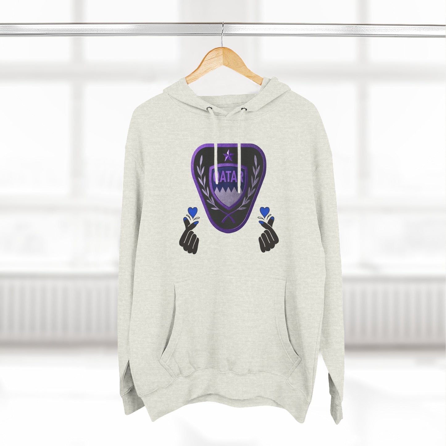 Fleece Hoodie - Qatar Love Design