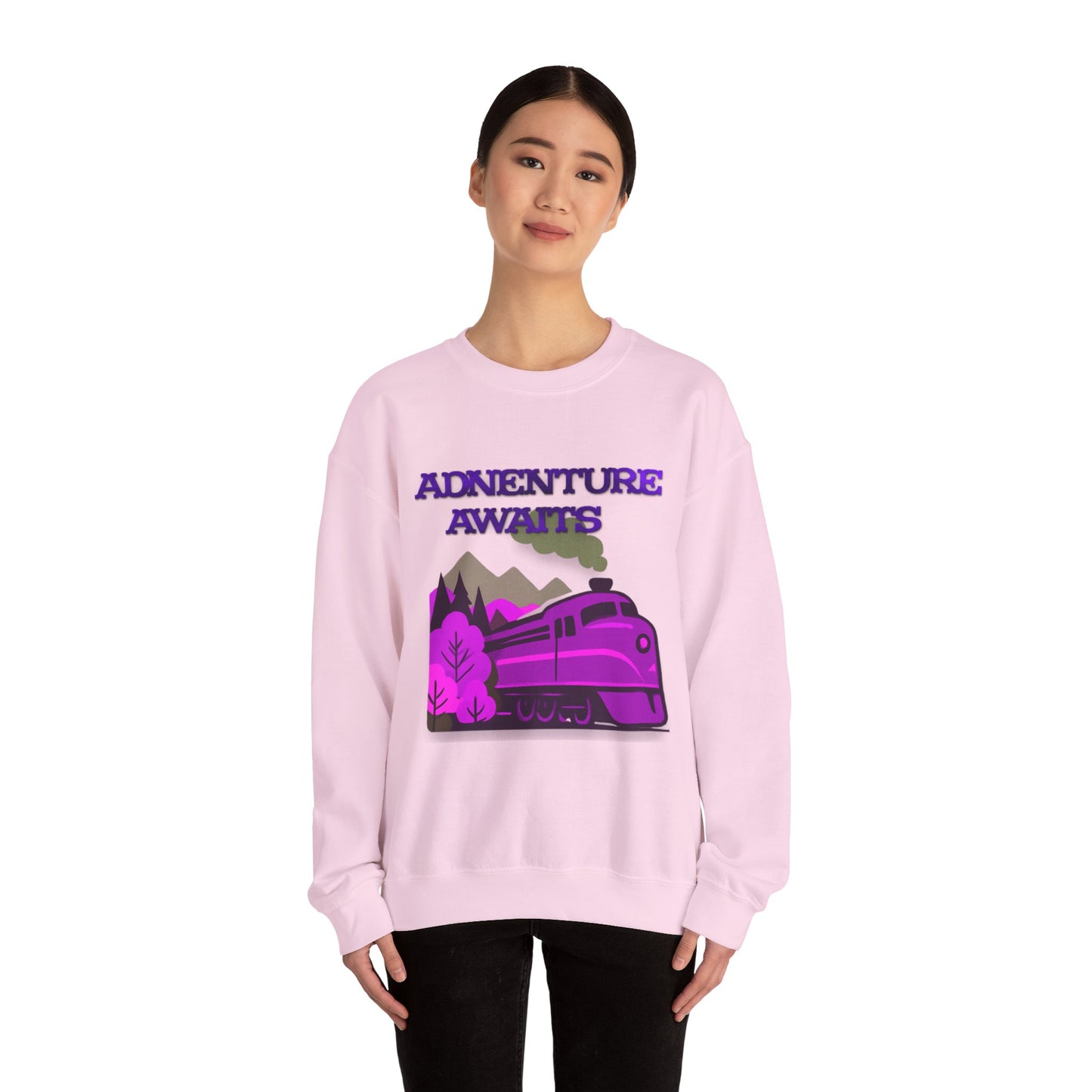 Vintage Train Adventure Sweatshirt - Cozy Travel Design