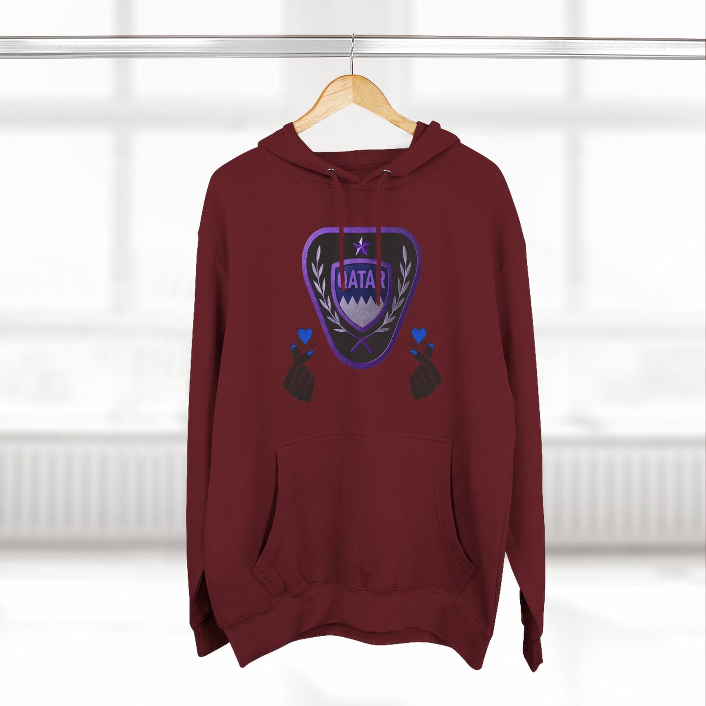 Fleece Hoodie - Qatar Love Design