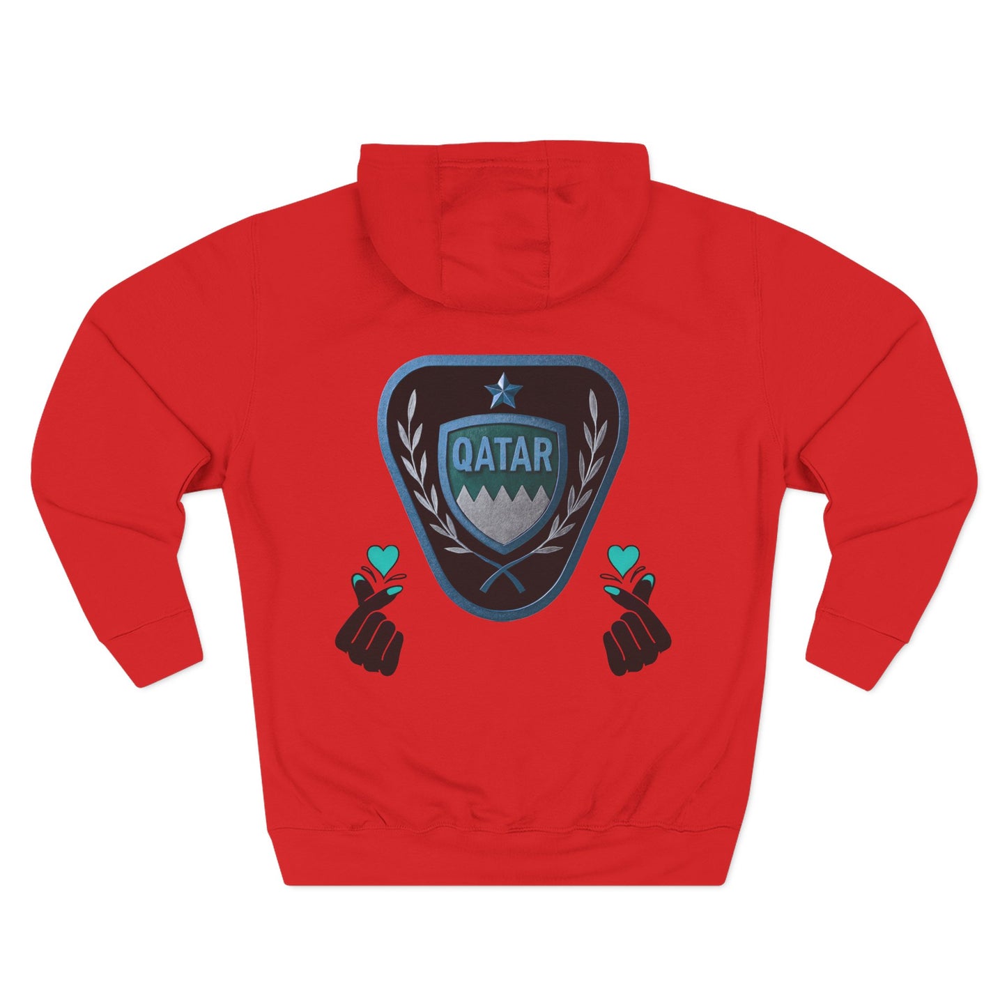 Fleece Hoodie - Qatar Love Design