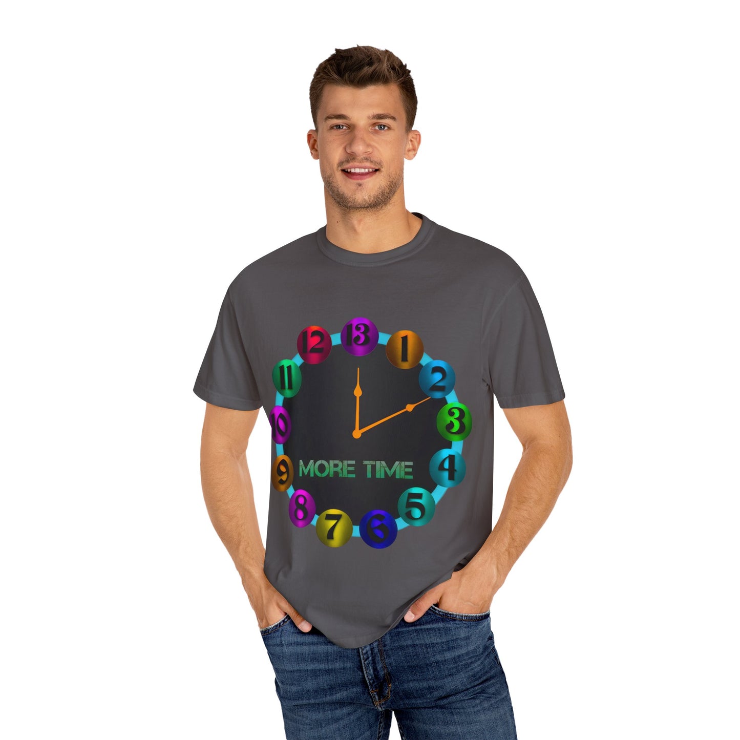 Garment-Dyed T-shirt - MORE TIME Graphic Tee