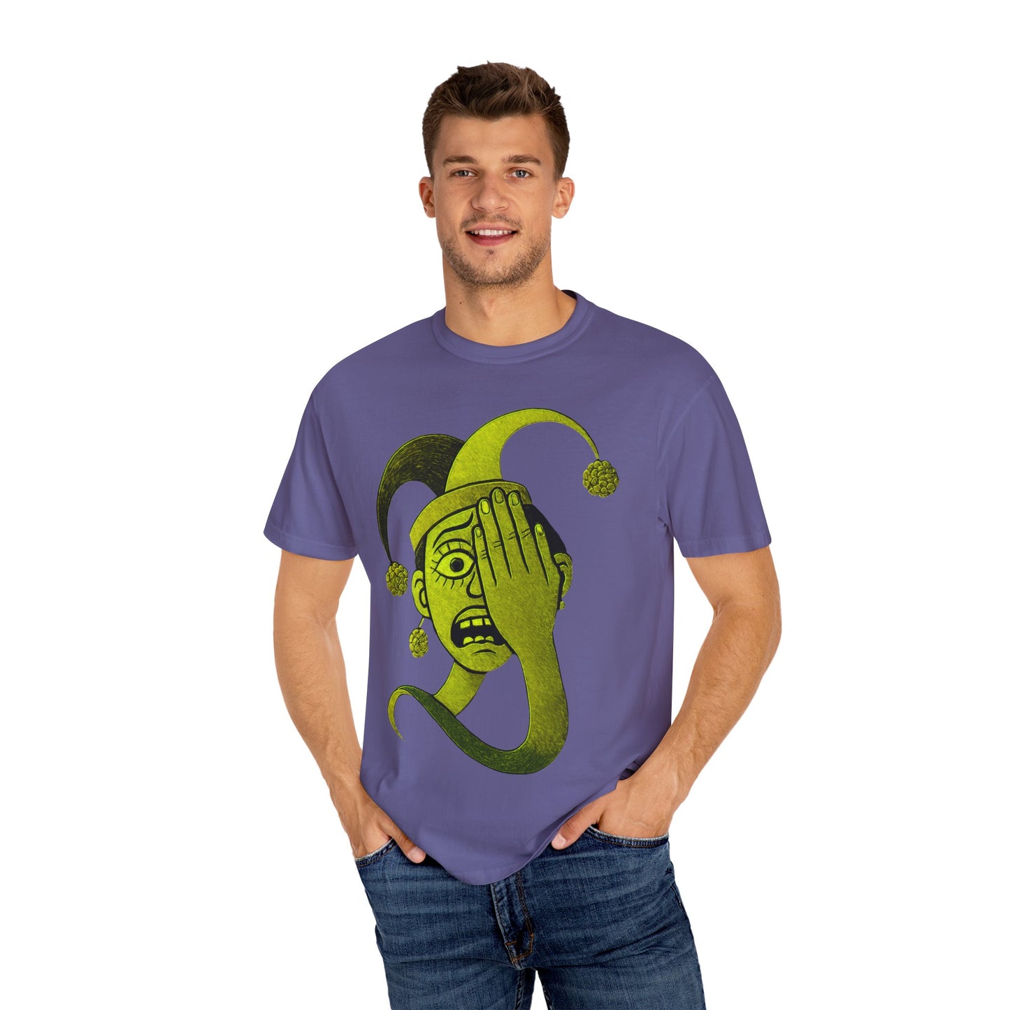 Garment-Dyed T-shirt 'i can't see' Design