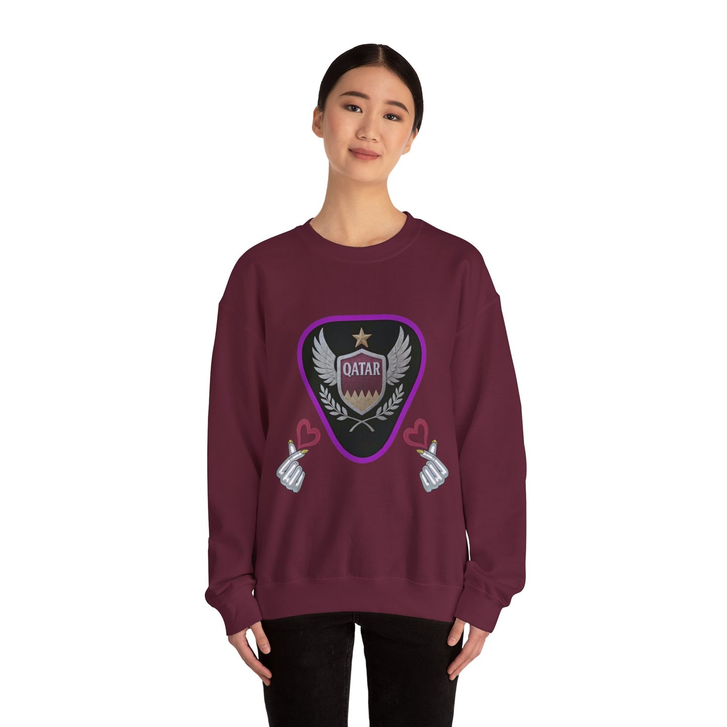 Qatar Pride Crewneck Sweatshirt, Unisex Casual Style, Perfect Gift for Sports Fans, Birthday or National Day Celebration, Cozy [...]