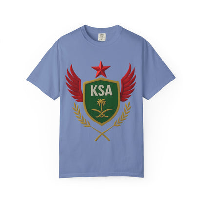 KSA Inspired Unisex Garment-Dyed T-shirt | Casual Style Tee, Graphic Shirt, Unique Design, Gift for Fans, Summer Fashion