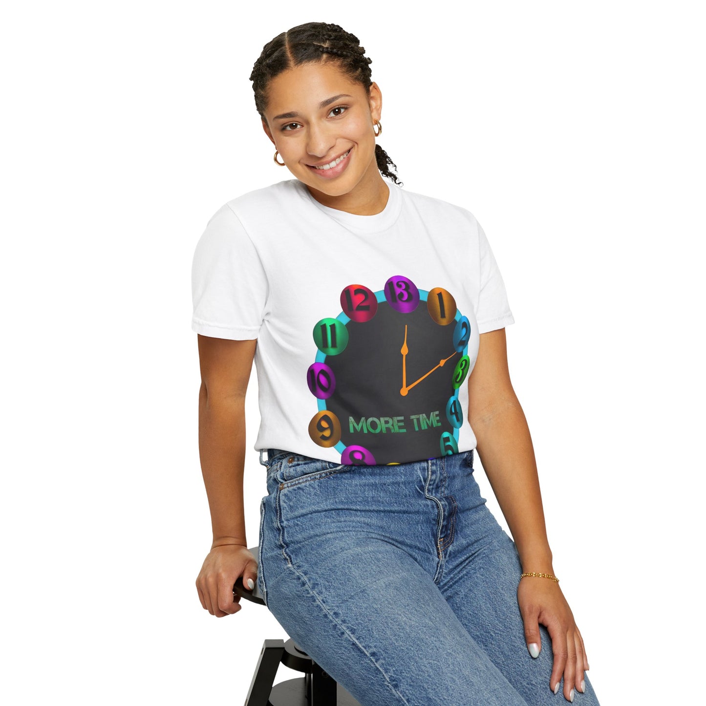 Garment-Dyed T-shirt - MORE TIME Graphic Tee