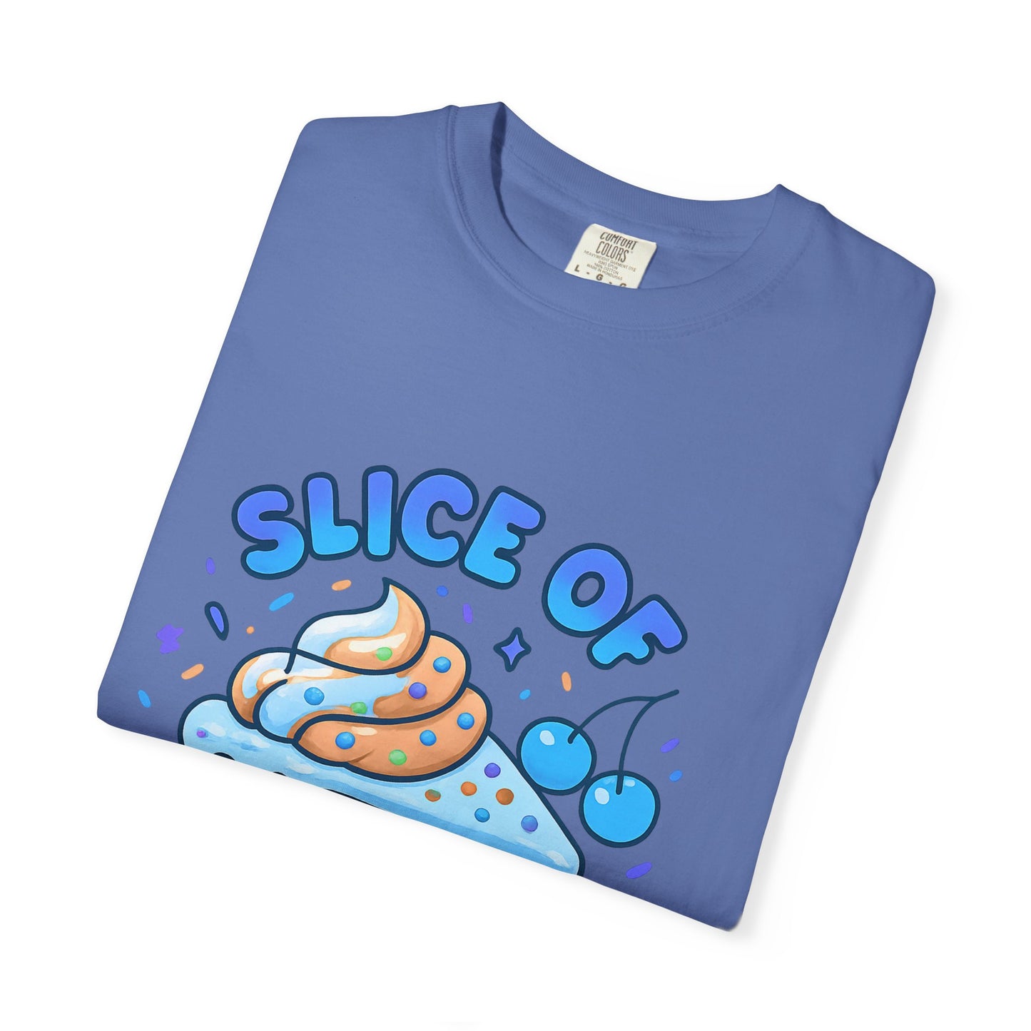 Colorful Slice of Happiness T-Shirt, Cute Dessert Tee, Unisex Graphic Tee, Sweet Gift for Foodies, Fun Casual Wear
