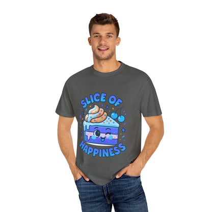 Colorful Slice of Happiness T-Shirt, Cute Dessert Tee, Unisex Graphic Tee, Sweet Gift for Foodies, Fun Casual Wear
