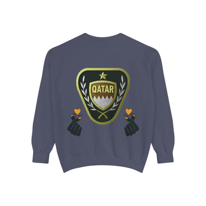 Qatar-Inspired Unisex Sweatshirt | Cozy Fashion for Sports Fans, Travel Lovers, Gift for Holidays, Casual Wear