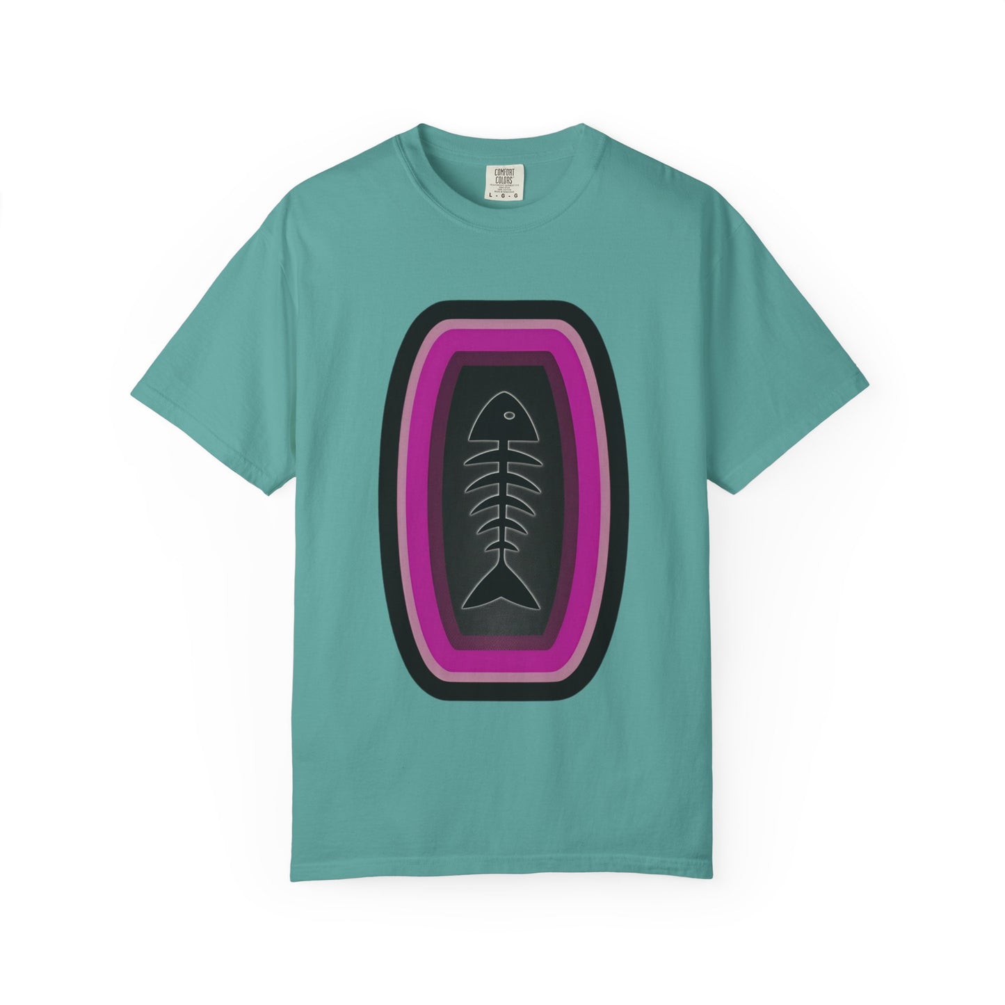 FISH BONE AND BULLS T-Shirt - Vintage Unisex Garment-Dyed Tee