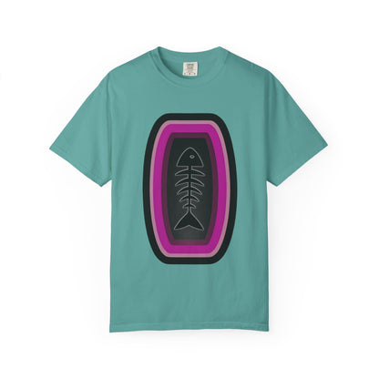 FISH BONE AND BULLS T-Shirt - Vintage Unisex Garment-Dyed Tee