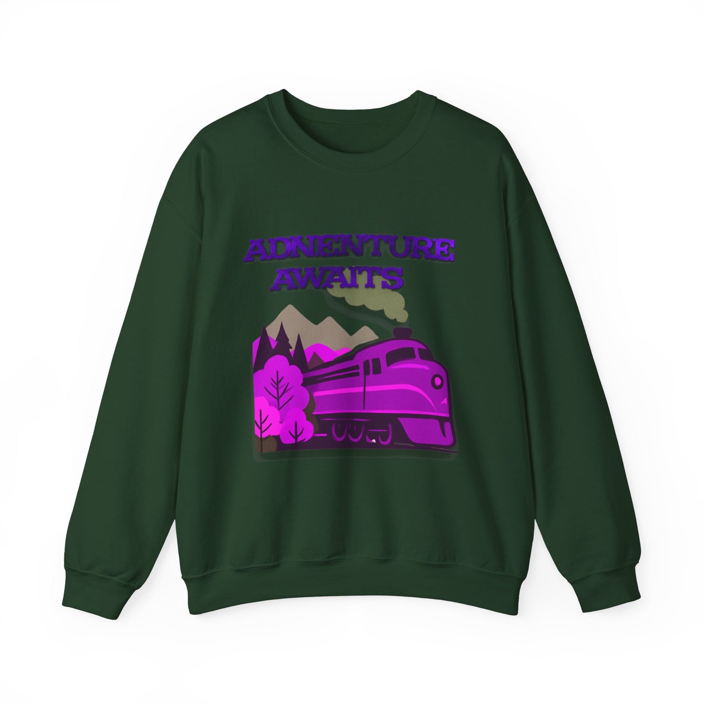 Vintage Train Adventure Sweatshirt - Cozy Travel Design