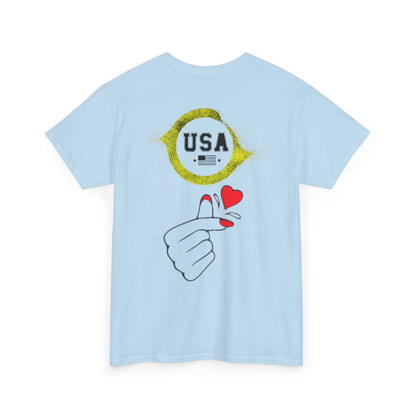USA Love Graphic Tee, Unisex Cotton Shirt for Holidays, Gifts, Events, Patriotic Wear, Fun Fashion