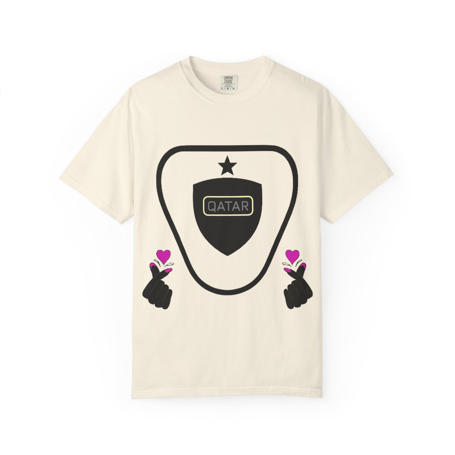 Qatar Pride Unisex Garment-Dyed T-Shirt, Casual Tee, LGBTQ+ Apparel, Sports Fan Gear, Gift for Him/Her/Friends
