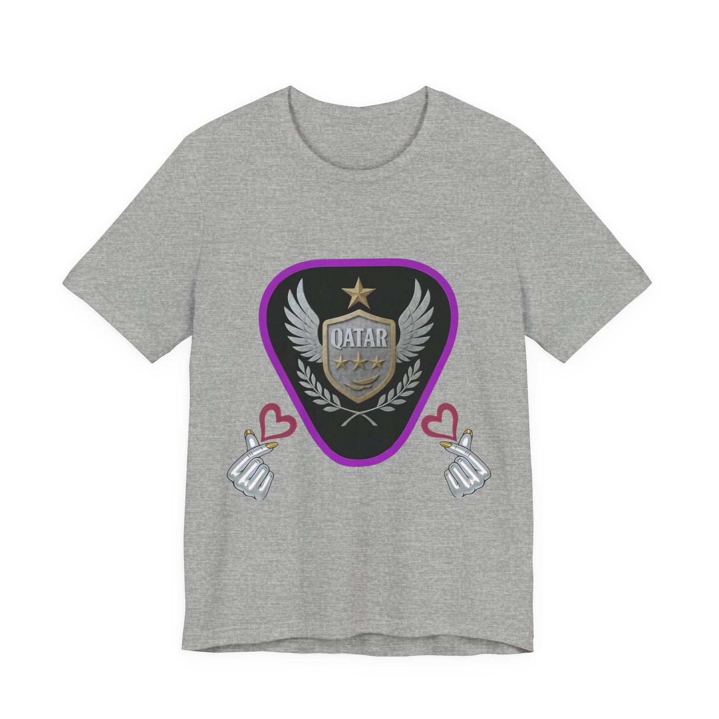 T-Shirt QATAR LOVE Unisex Jersey Short Sleeve Tee