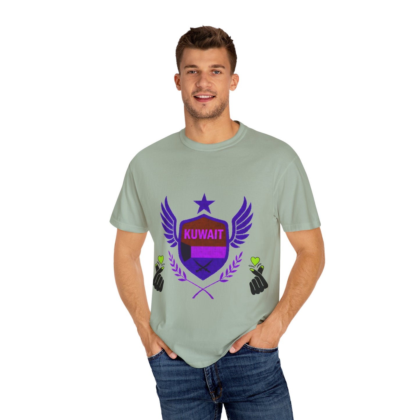 Kuwait Pride Unisex T-Shirt, Garment-Dyed Tee, LGBTQ+ Support Shirt, Casual Wear, Gift for Pride Month, Statement Fashion