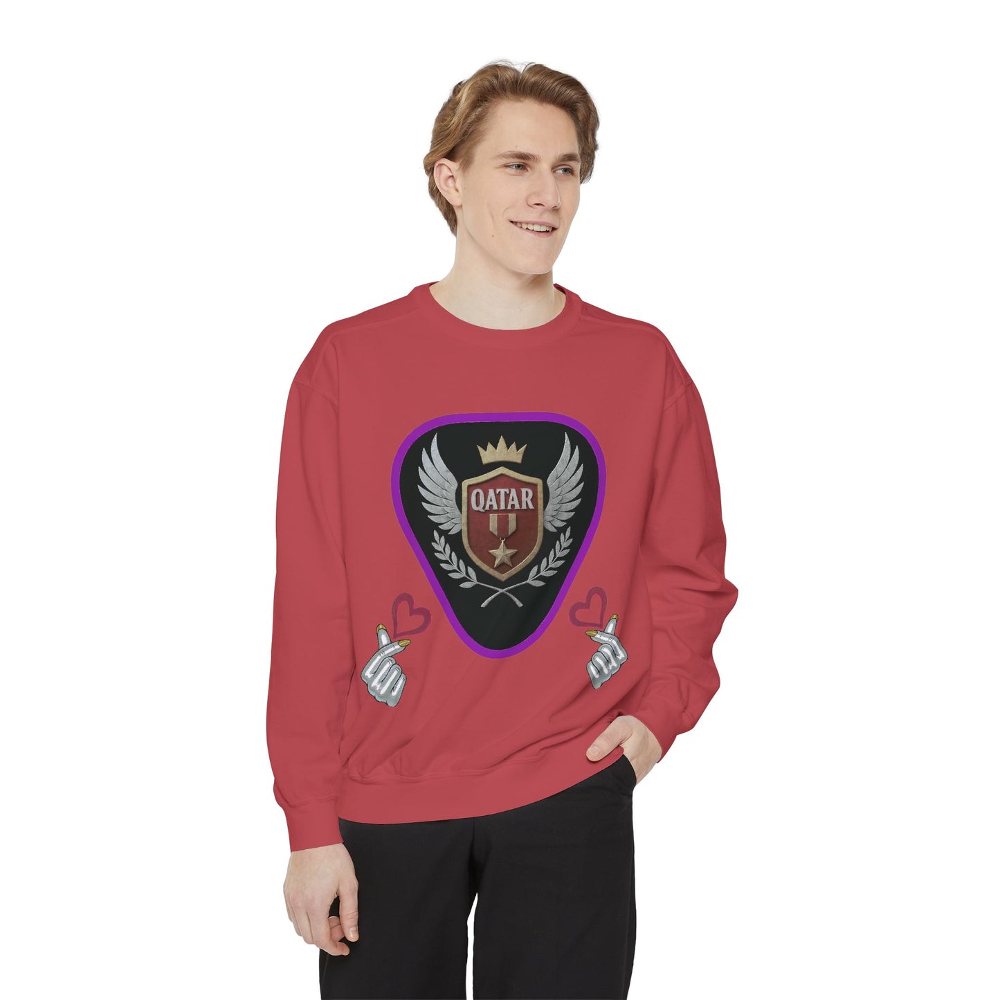 Qatar-Inspired Unisex Sweatshirt, Cozy Gift for Sports Fans, Stylish Casualwear, Travel Apparel, Souvenir from Qatar