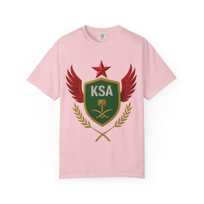 KSA Inspired Unisex Garment-Dyed T-shirt | Casual Style Tee, Graphic Shirt, Unique Design, Gift for Fans, Summer Fashion