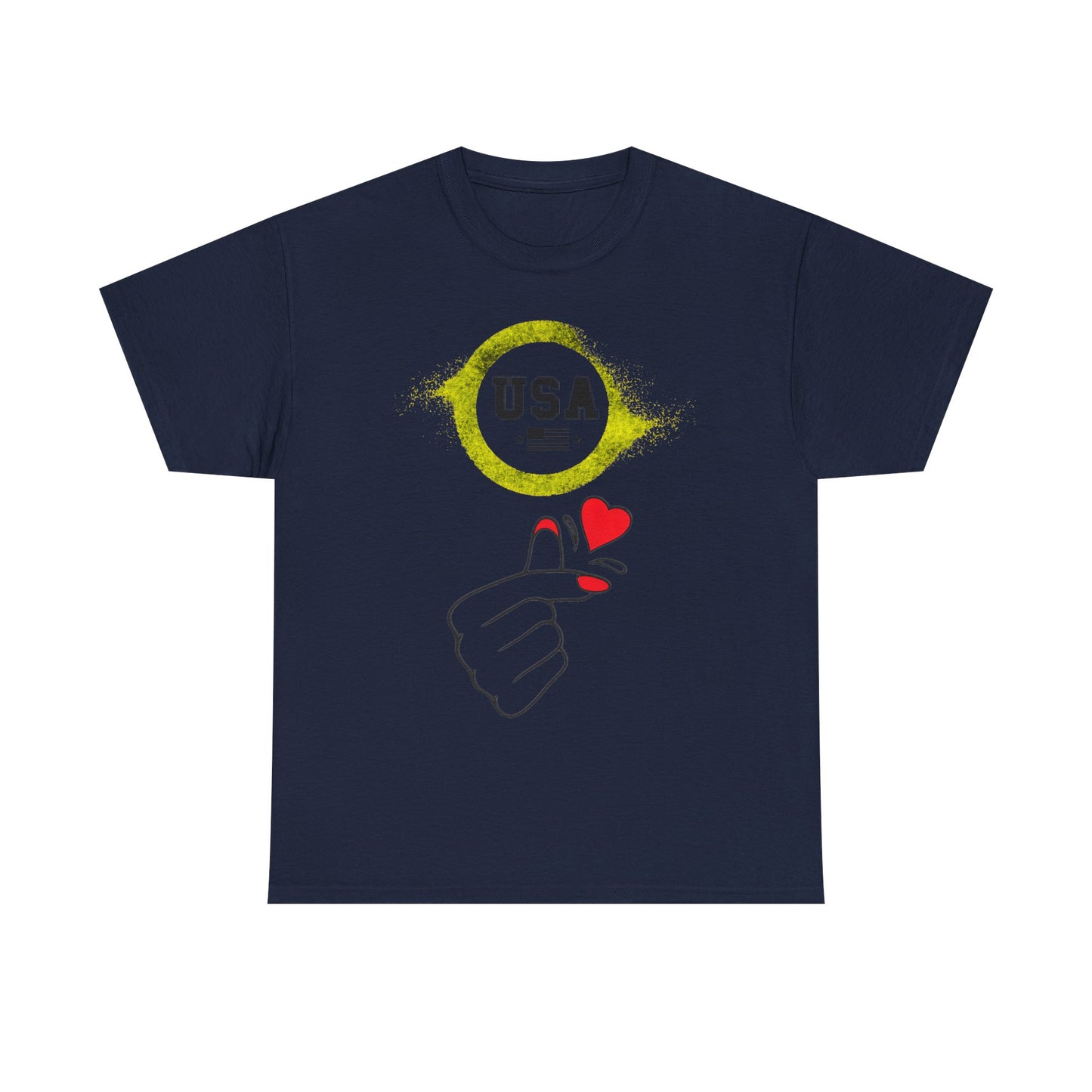USA Love Graphic Tee, Unisex Cotton Shirt for Holidays, Gifts, Events, Patriotic Wear, Fun Fashion