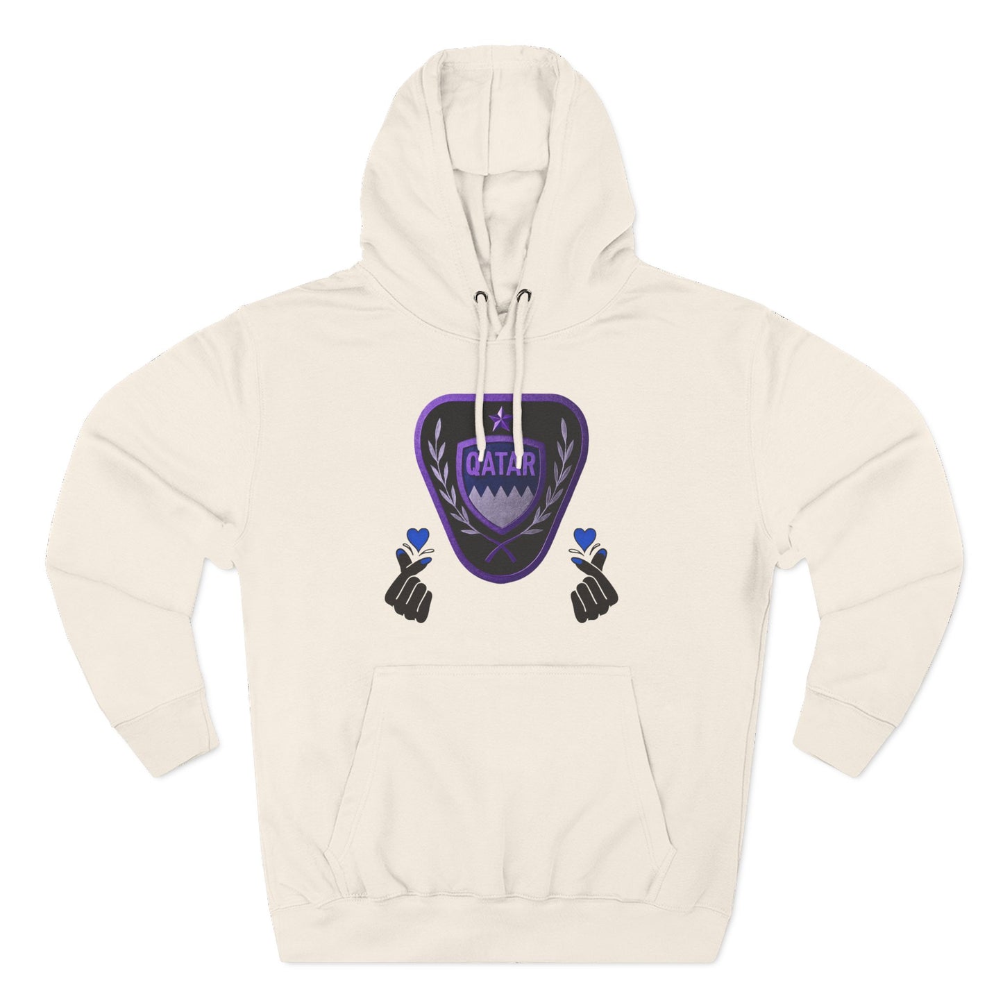 Fleece Hoodie - Qatar Love Design