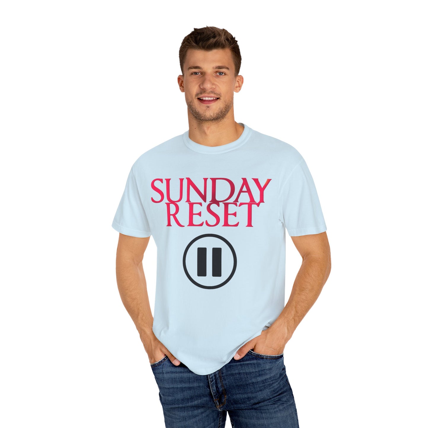 T-Shirt Sunday Reset Unisex Garment-Dyed