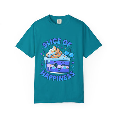 Colorful Slice of Happiness T-Shirt, Cute Dessert Tee, Unisex Graphic Tee, Sweet Gift for Foodies, Fun Casual Wear