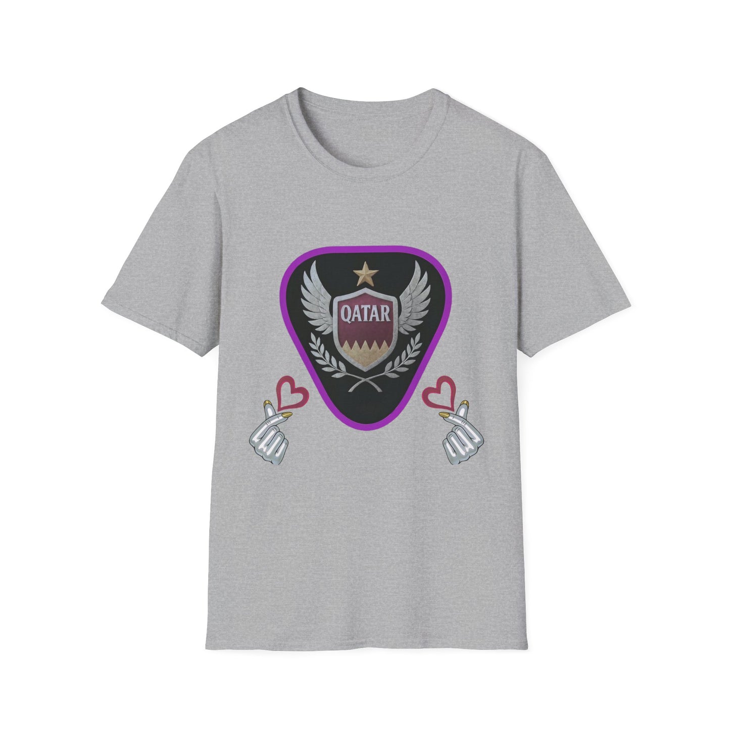 Qatar Pride Unisex Softstyle T-Shirt, Casual Wear, Sports Apparel, Gift for Fans, Travel Souvenir, Unique Design