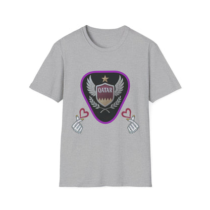 Qatar Pride Unisex Softstyle T-Shirt, Casual Wear, Sports Apparel, Gift for Fans, Travel Souvenir, Unique Design