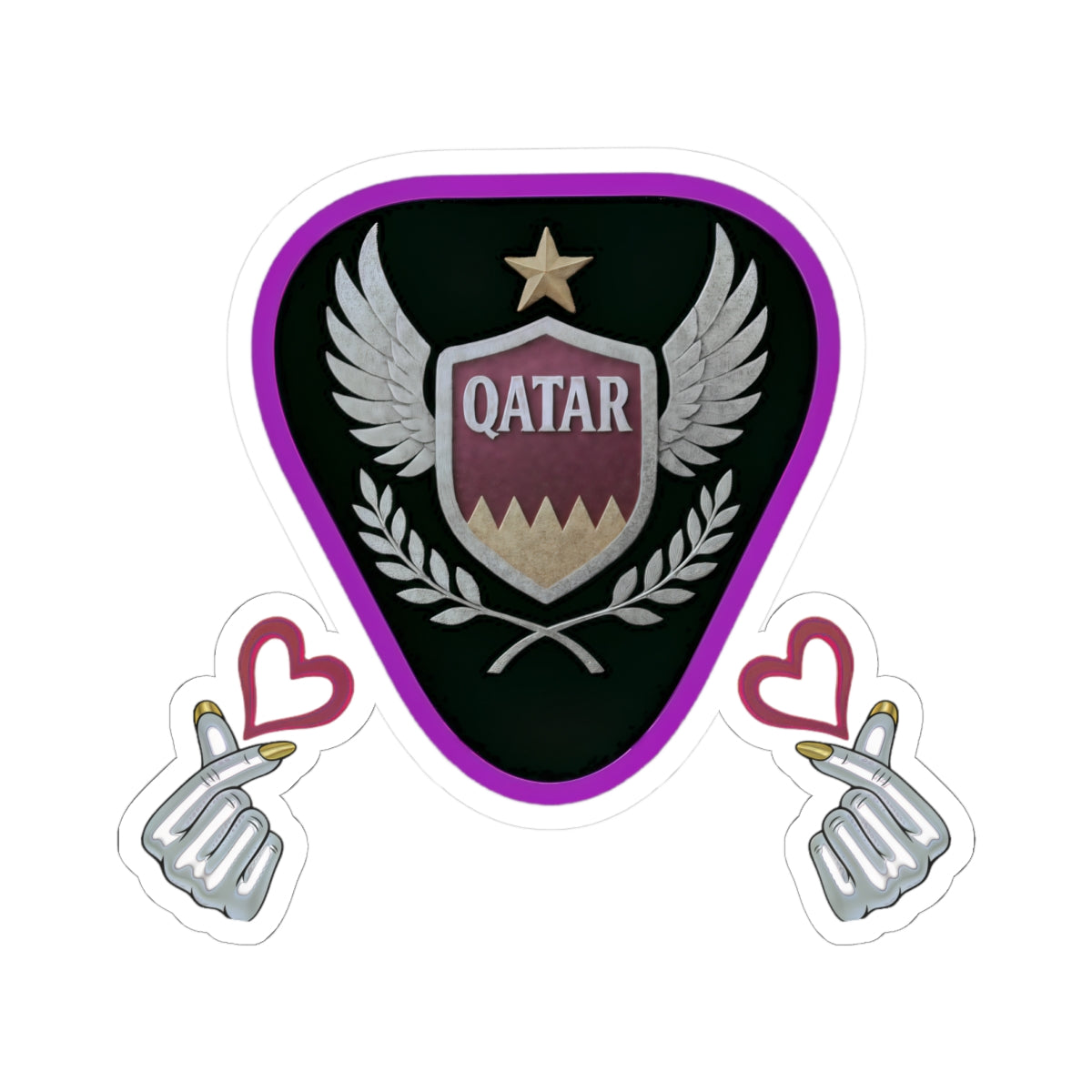Qatar Themed Kiss-Cut Stickers for Laptops, Water Bottles, Travel Decor, Gifts, Sports Enthusiasts
