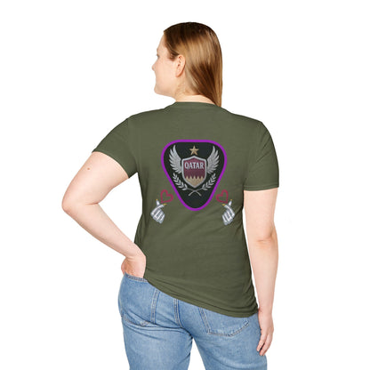 Qatar Pride Unisex Softstyle T-Shirt, Casual Wear, Sports Apparel, Gift for Fans, Travel Souvenir, Unique Design